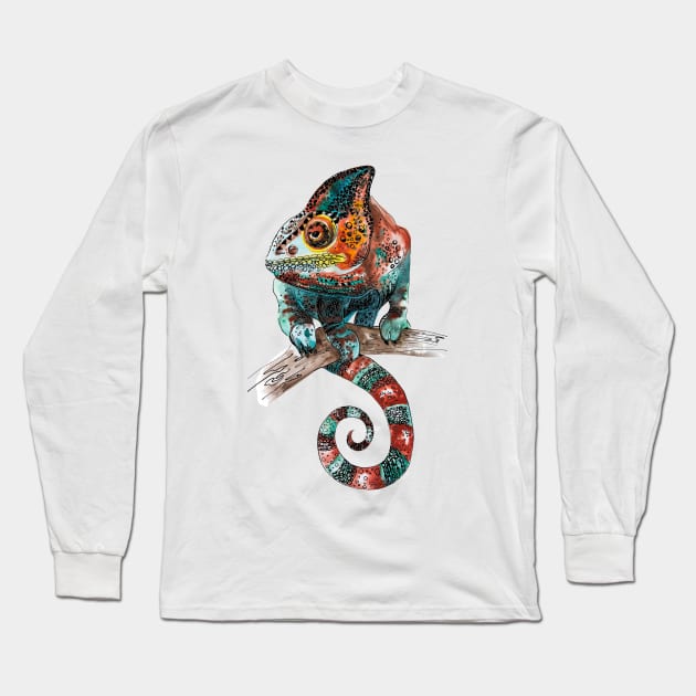 Chameleon Long Sleeve T-Shirt by VicaVeresk